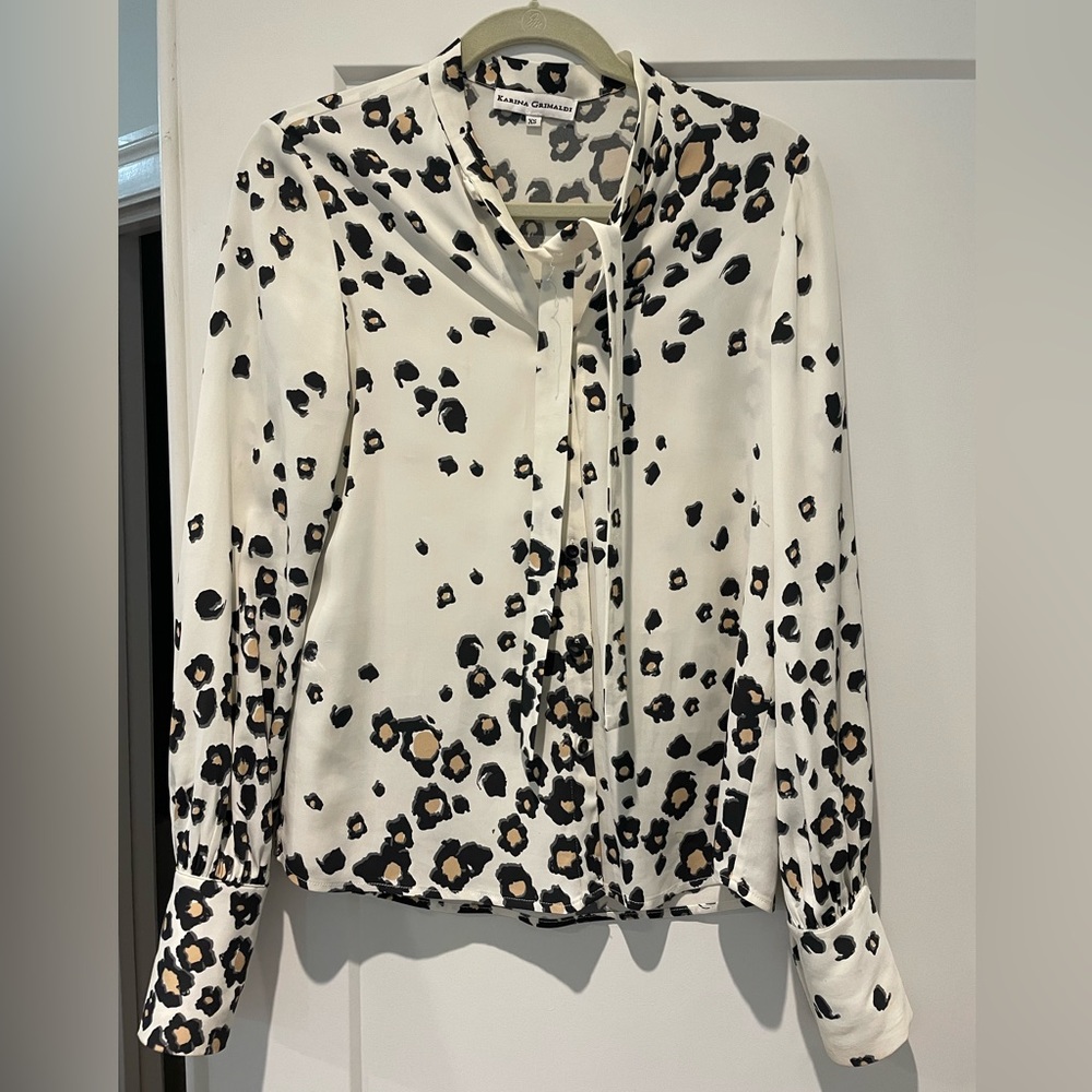 Karina Grimaldi tie neck blouse